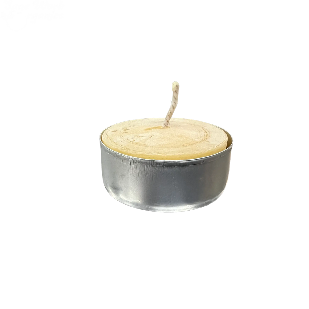 Beeswax Tealight Candle - 6 Pack Aluminum Cups